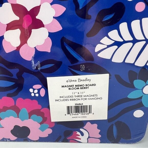 Vera Bradley Magnet Memo Board Bloom Berry - Picture 4 of 4